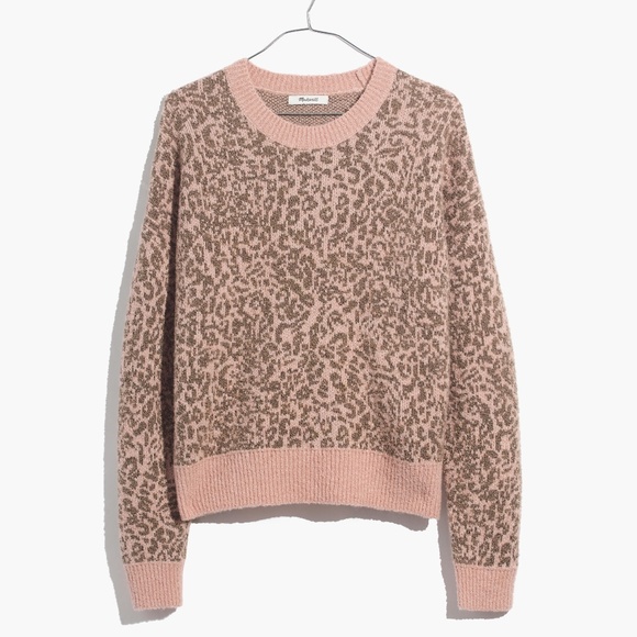 Madewell Pink and Brown Crew Neck Sweater - Picture 2 of 16